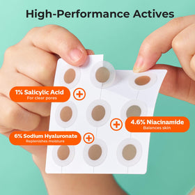 TKTK ingredient visual with salicylic acid and niacinamide indicating clarifying support