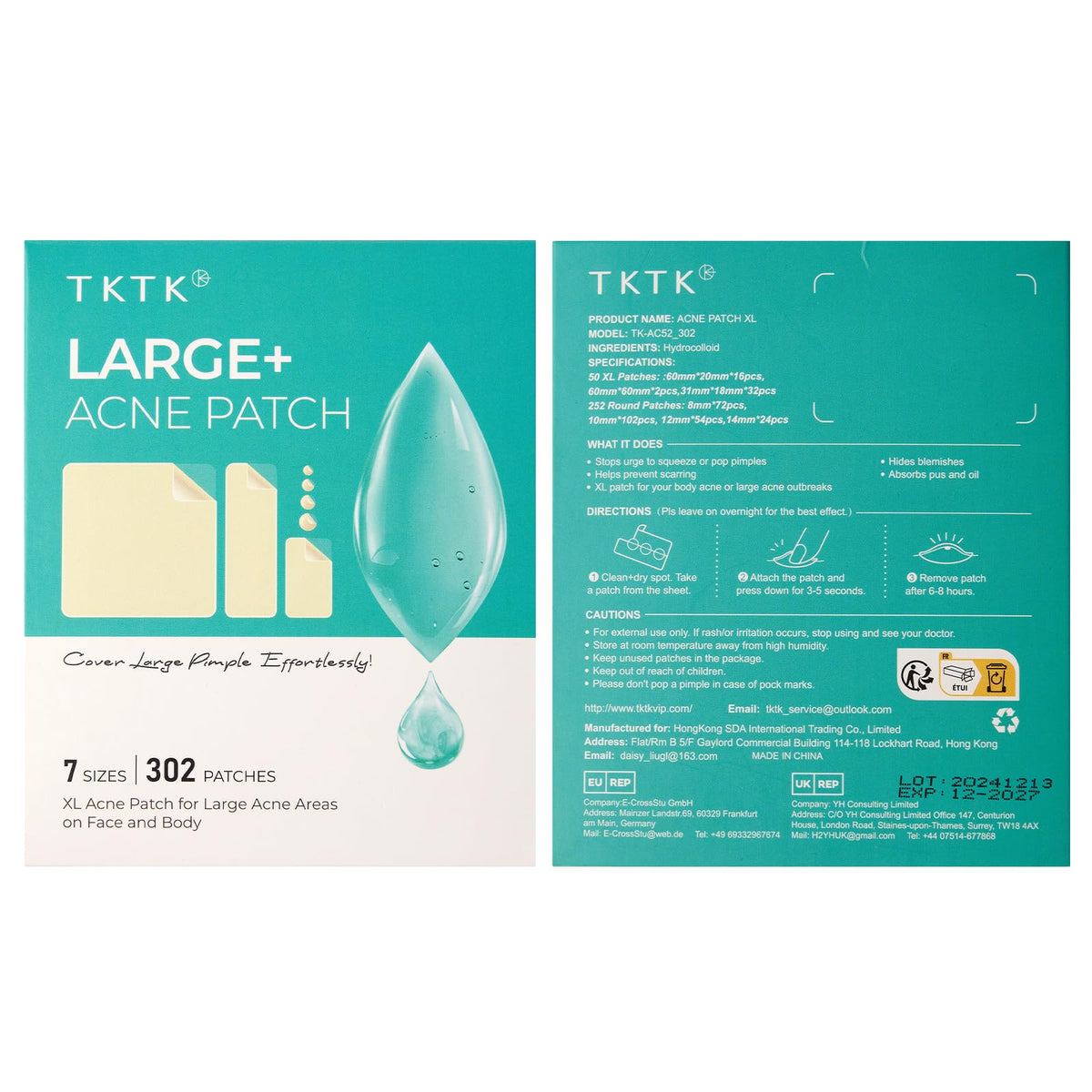 TKTK lifestyle image applying patch in mirror for everyday convenience