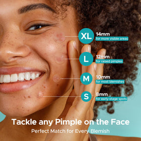 TKTK patch applied on facial skin for discrete daytime protection