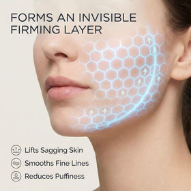 TKYT cream on fingers ready to smooth for an instant tightening effect