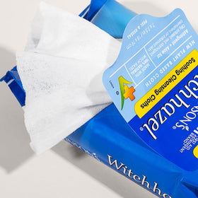 Wipes arranged on bathroom counter showing daily routine readiness