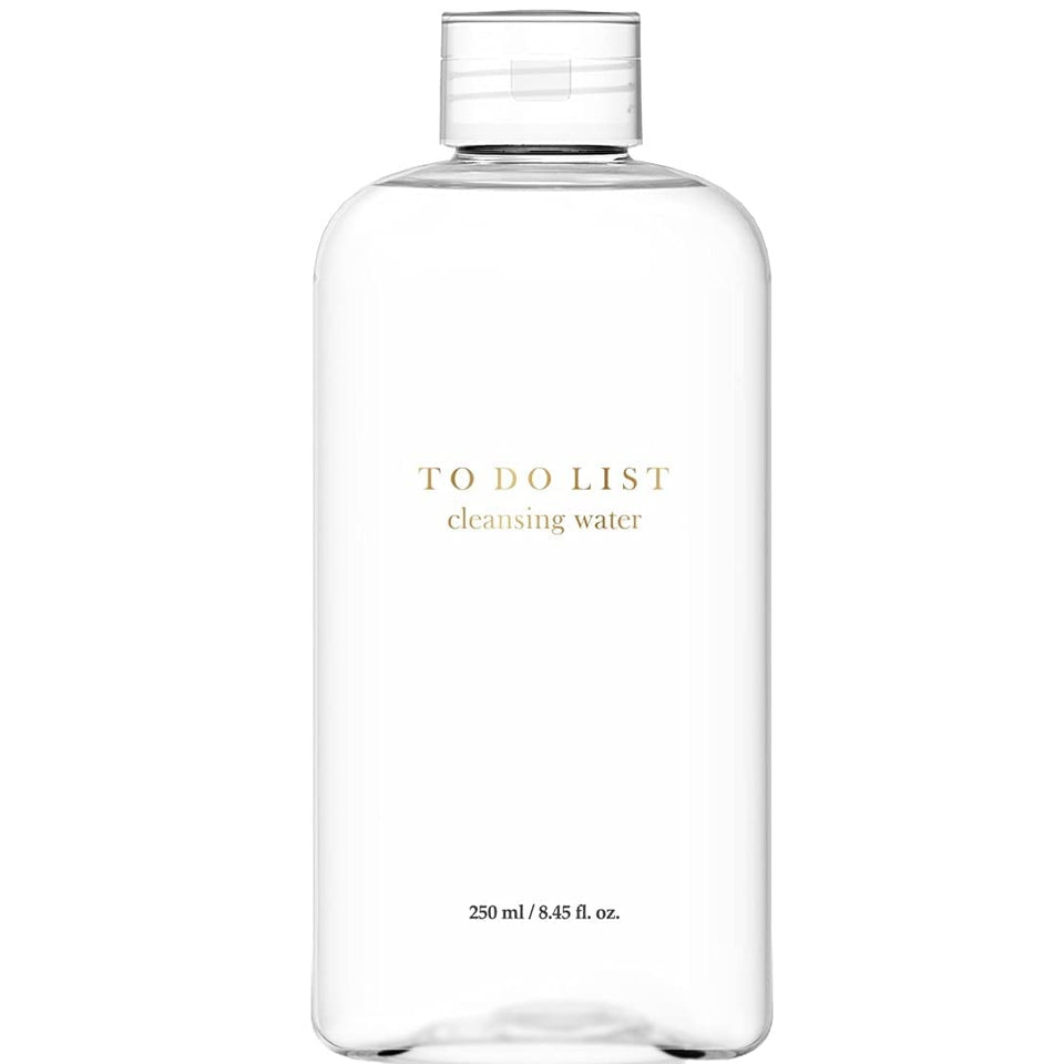 TO DO LIST bottle front view showing packaging and clear micellar liquid benefit: gentle removal