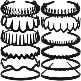 TOBATOBA front pack showing 12 black headbands, quick styling solution