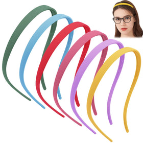 TOBATOBA front view of six headbands showing colors and packaging, stylish convenience
