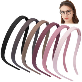 TOBATOBA front view of six-pack headbands showing colors and benefit