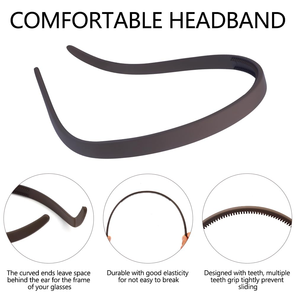 TOBATOBA headband worn with glasses demonstrating comfort and even pressure distribution