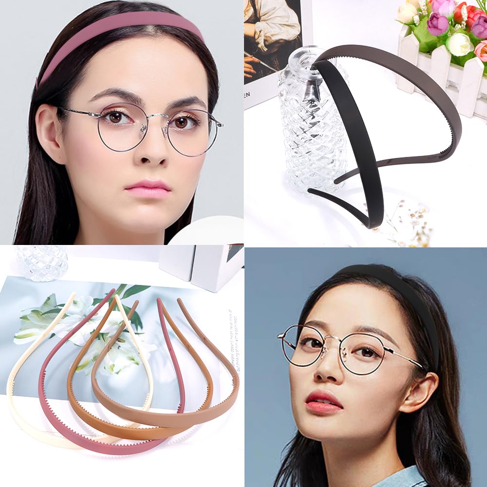 TOBATOBA headband worn with glasses demonstrating reduced pressure and stable fit