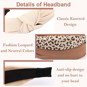 TOBATOBA leopard print headband highlighted for bold accent styling