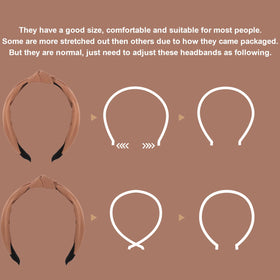 TOBATOBA headband held in hand to show size and flexible fit