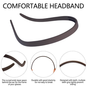 TOBATOBA hand holding headband indicating lightweight, flexible size