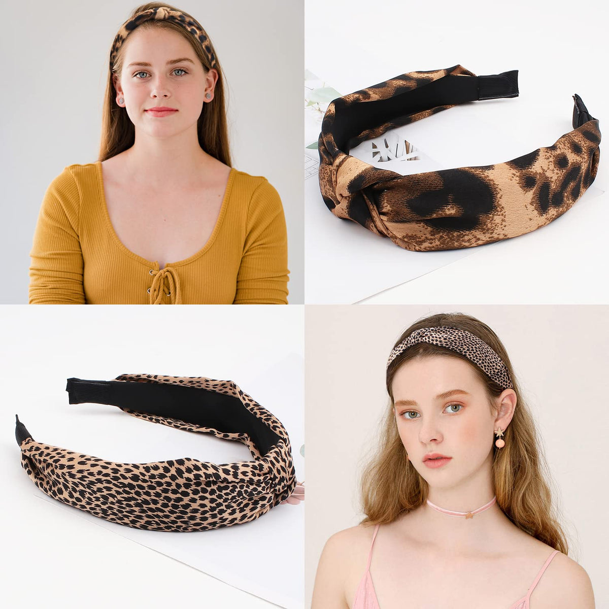 TOBATOBA trio of cheetah patterns laid flat highlights variety and styling options