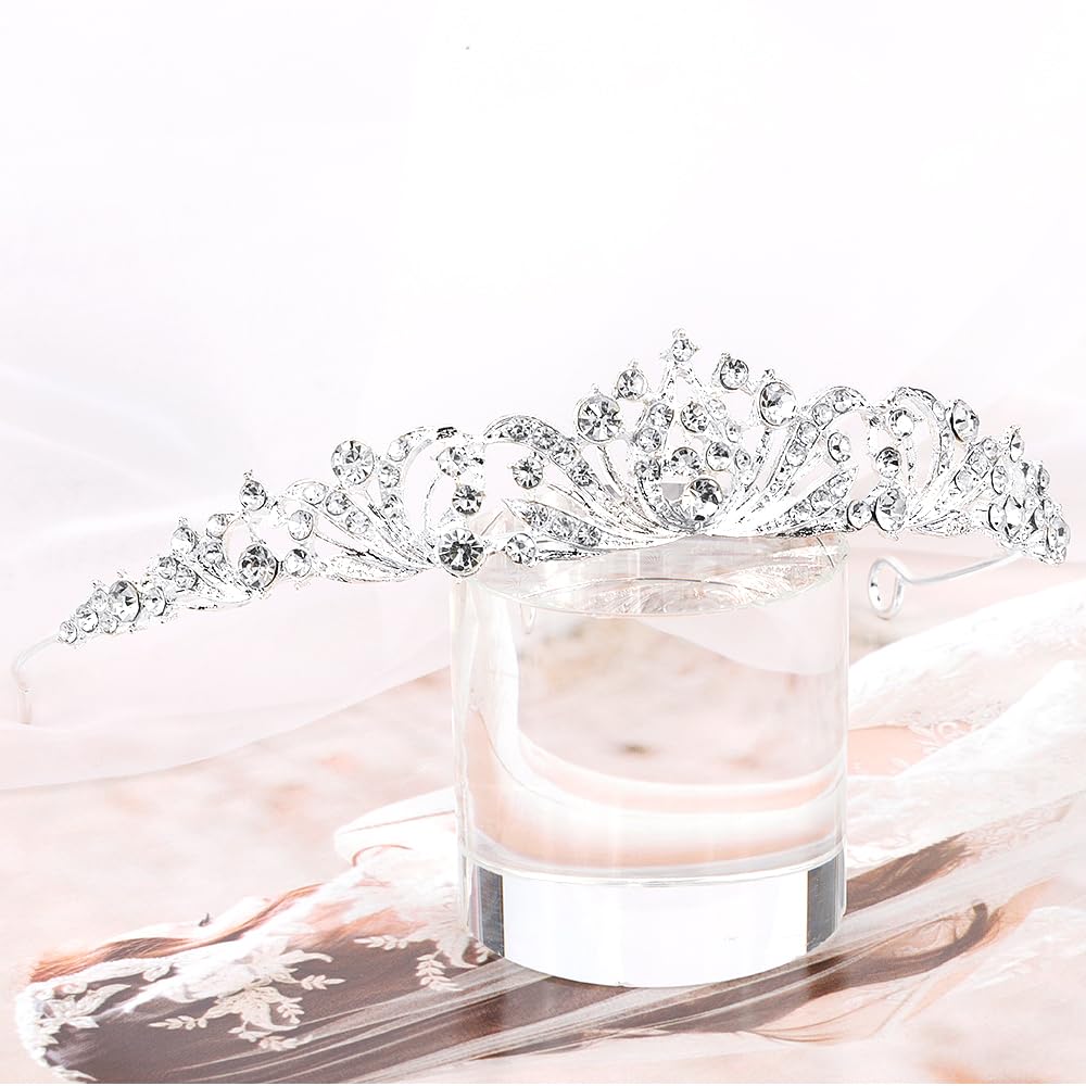 TOBATOBA tiara close-up crystal detail highlighting precise craftsmanship