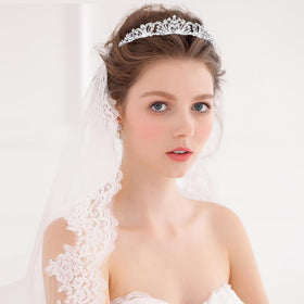 TOBATOBA tiara side profile with hairpins showing secure fit benefit