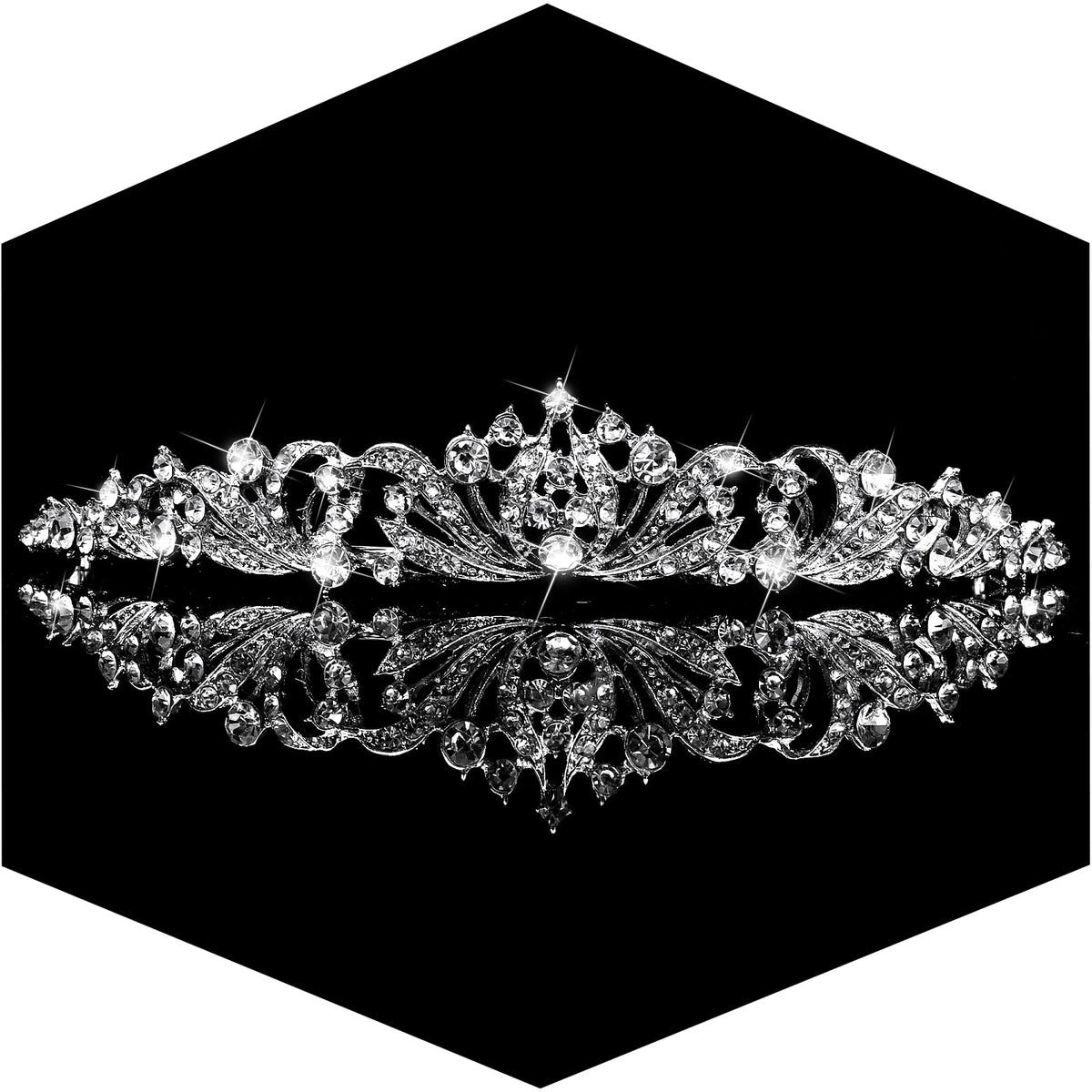 TOBATOBA tiara styling with veil and bouquet enhancing bridal ensemble