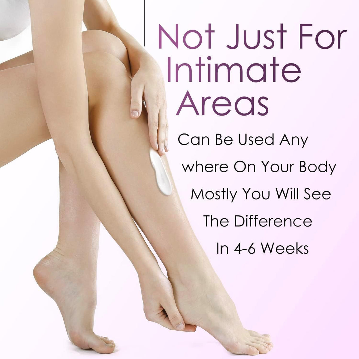 Tobcharm applied to bikini line in routine, demonstrating gentle brightening and hydration