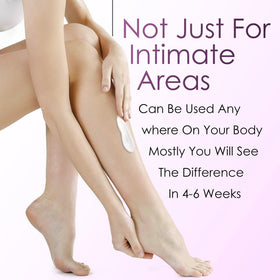 Tobcharm applied to bikini line in routine, demonstrating gentle brightening and hydration