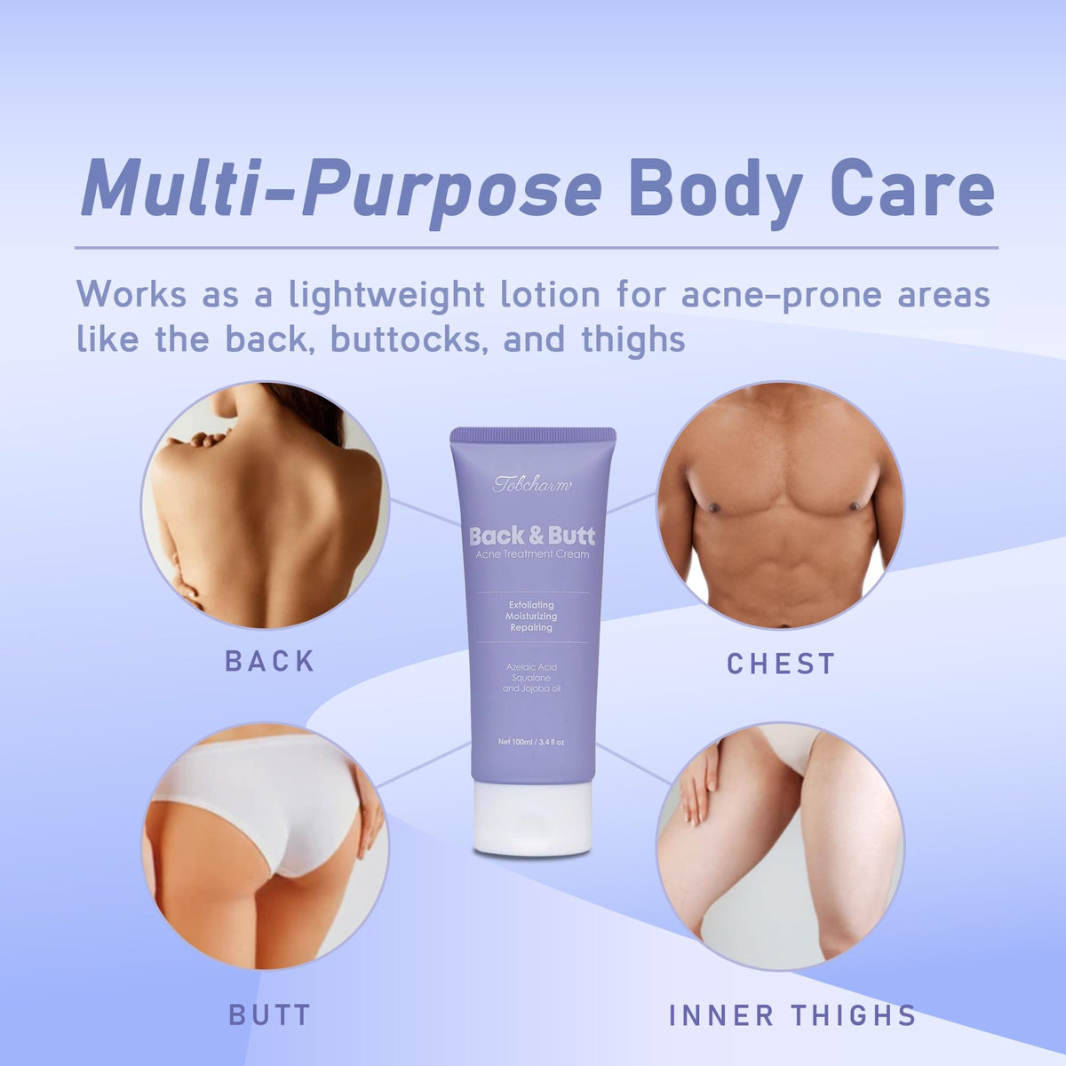 Tobcharm foaming cleanser in hand demonstrating gentle deep-cleaning action