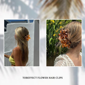 Tobeffect four neutral clips laid flat to show color range and coordinated set