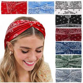 Tobeffect front view of headband set showing eight colors and packaging, versatile styling benefit