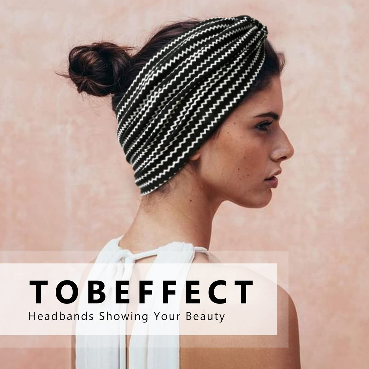 Tobeffect lifestyle image outdoors showing boho headband elevating casual outfit