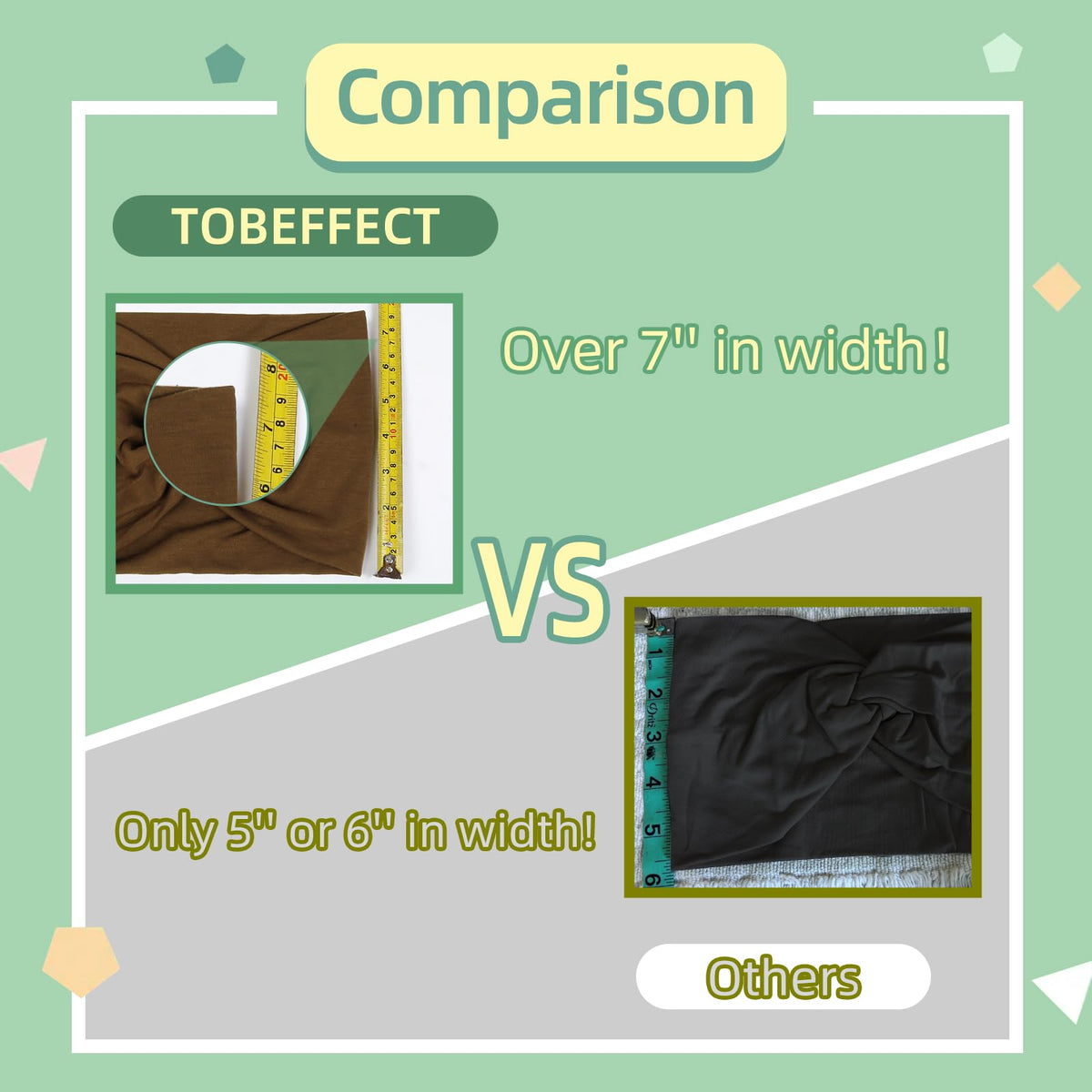 Tobeffect six headbands laid flat showing color variety and ready-to-wear convenience