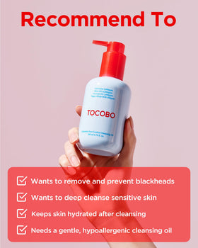 TOCOBO bottle held in hand showing 200ml scale for travel and value