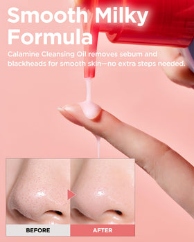 TOCOBO calamine powder texture close-up showing oil-absorbing benefit