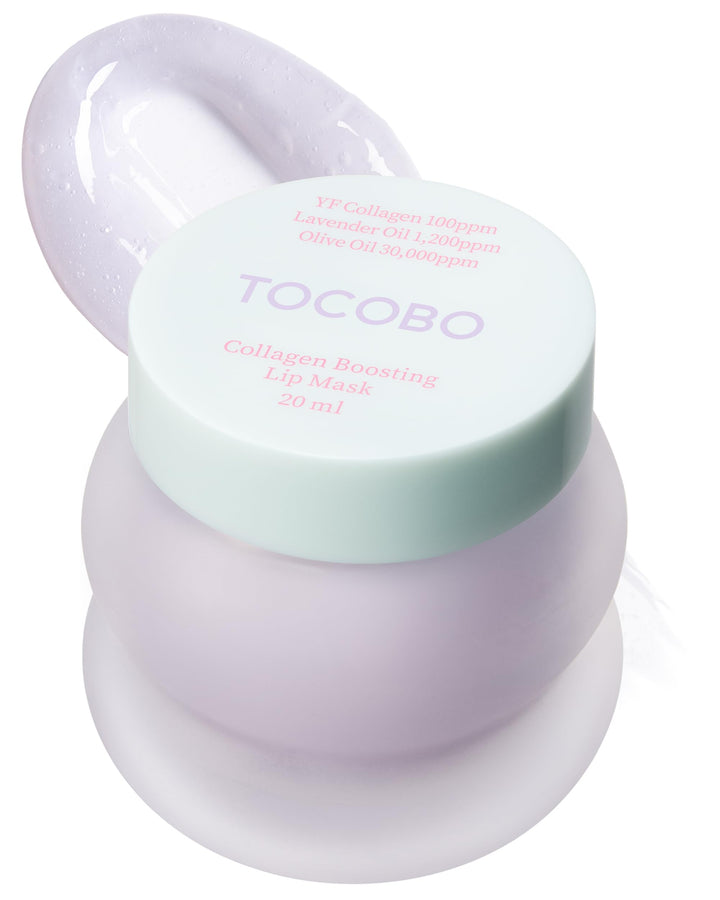 TOCOBO front jar view showing label and lavender scent, highlights overnight hydration