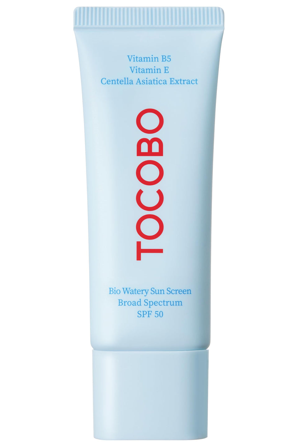 TOCOBO front tube showing product and SPF 50 for daily protection