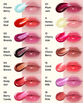 TOCOBO gloss texture drop highlighting crystal-clear shine and shimmer