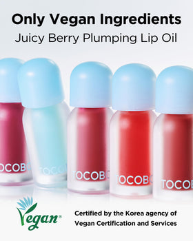 TOCOBO lip oil inside a makeup bag for easy everyday touch-ups