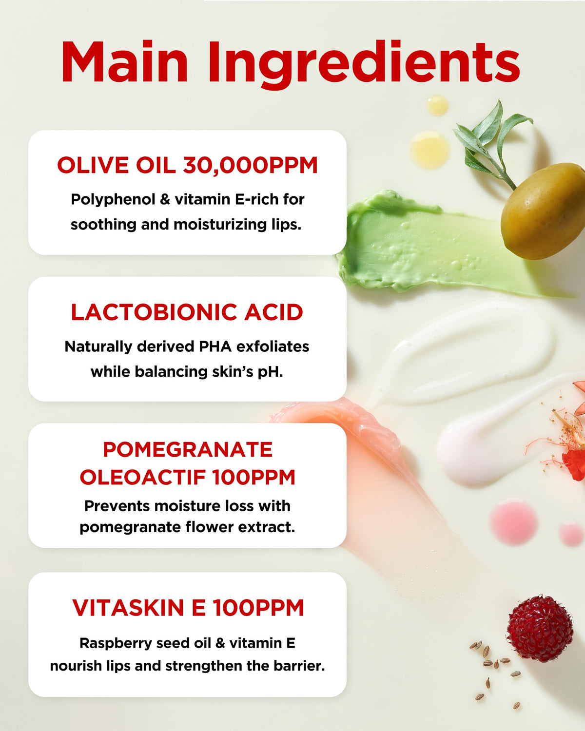 TOCOBO botanical ingredients flatlay showing plant oils and antioxidant benefits