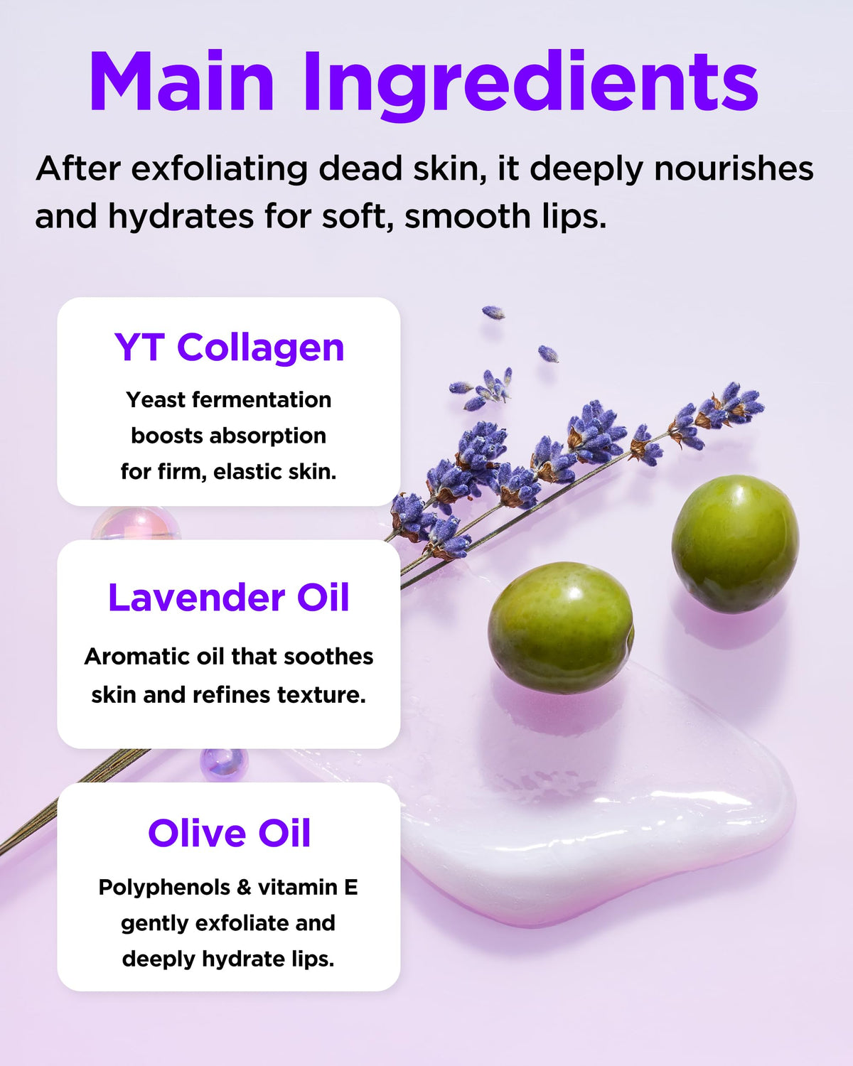 TOCOBO ingredient display with fermented collagen and peptide, emphasizes nourishing benefits