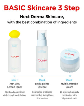 TOCOBO cream on bathroom shelf in lifestyle scene promoting routine consistency benefit