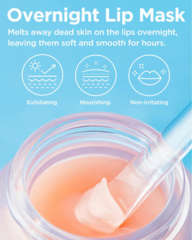 TOCOBO overnight lip mask applied on lips showing hydrated comfortable wear