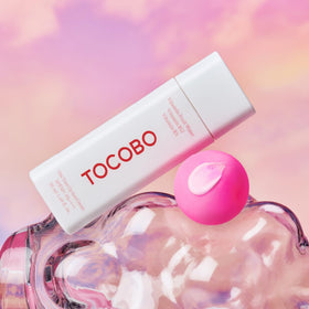 TOCOBO pump dispense swatch on hand illustrating smooth spreadability