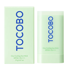 TOCOBO sun stick front packaging showing SPF50+ protection benefit