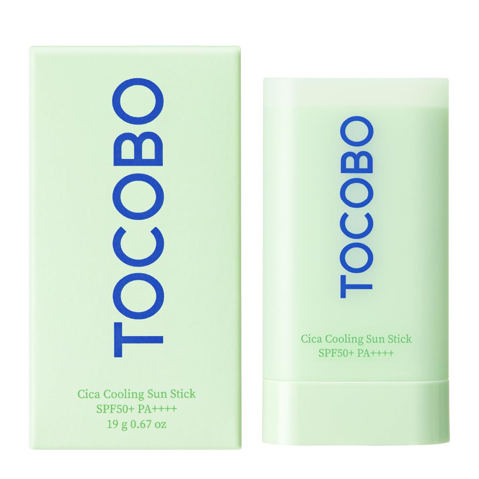 TOCOBO sun stick front packaging showing SPF50+ protection benefit
