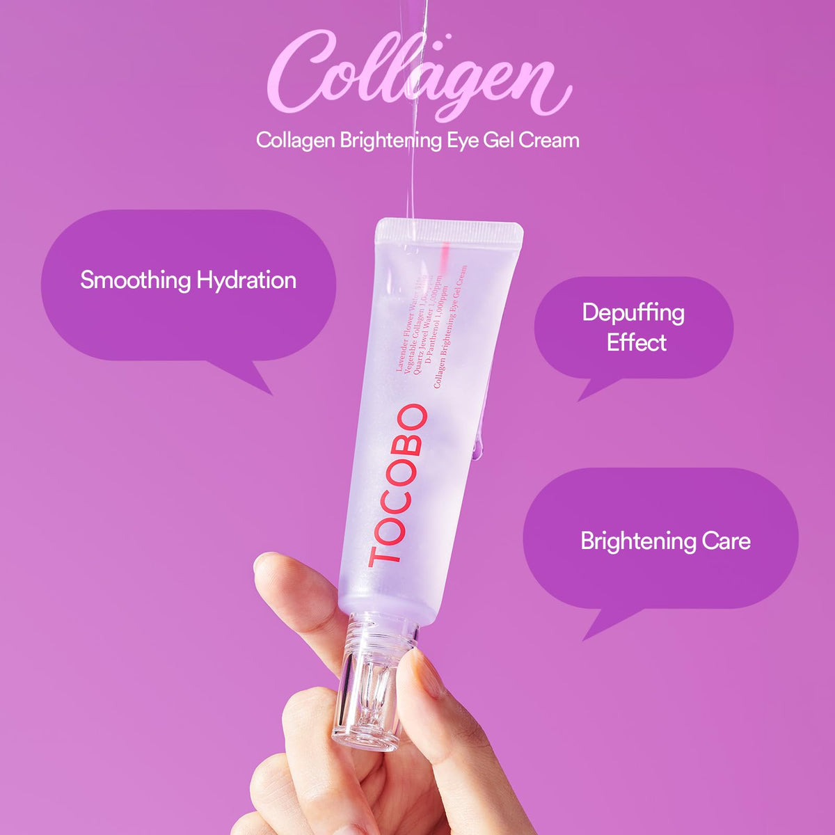 TOCOBO gel texture close-up showing lightweight cooling benefit
