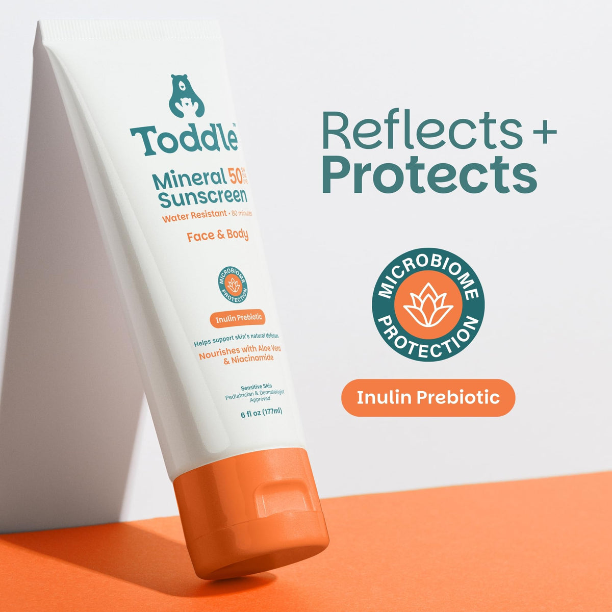 Toddle creamy sunscreen texture close-up showing smooth application and quick absorption
