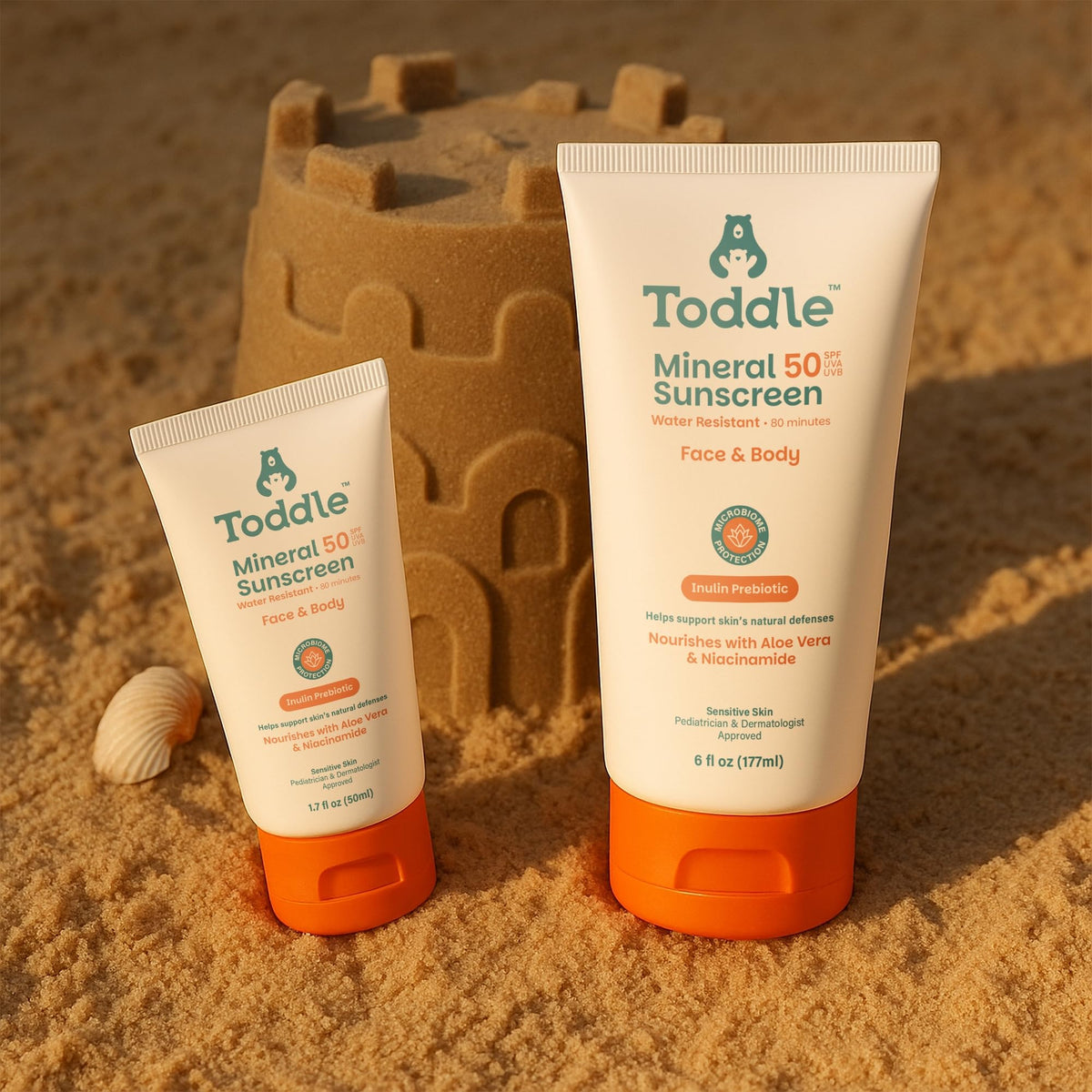 Toddle splash image proving water-resistance and reliable protection during swims