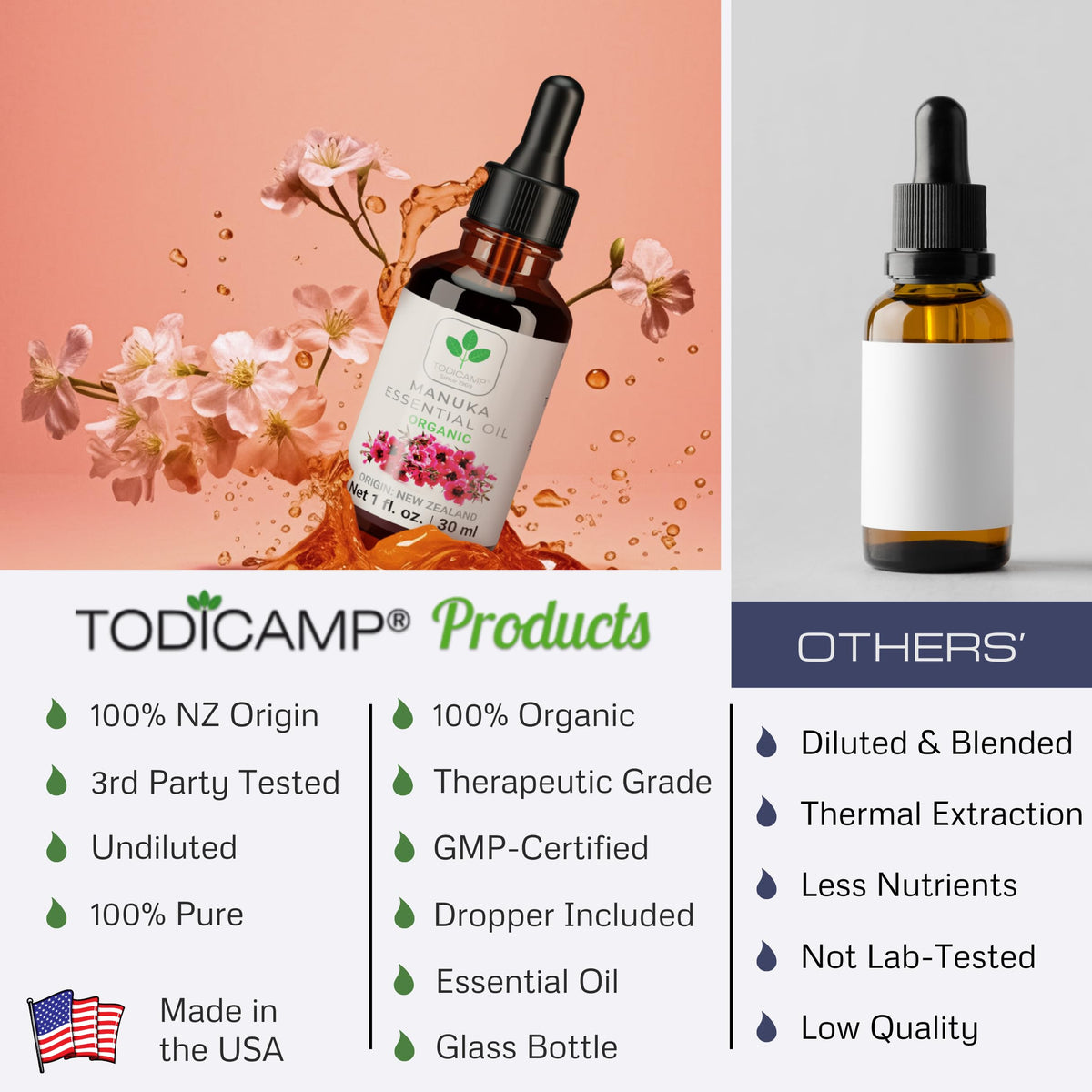 TODICAMP manuka plants in East Cape representing sustainable New Zealand sourcing