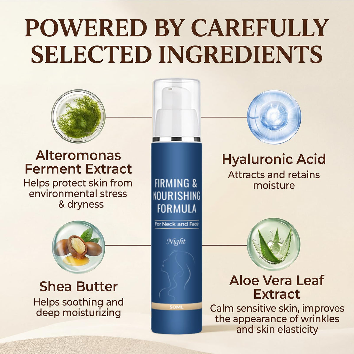 TOGOLIUN apply to face and neck demonstrating simple nightly routine benefits
