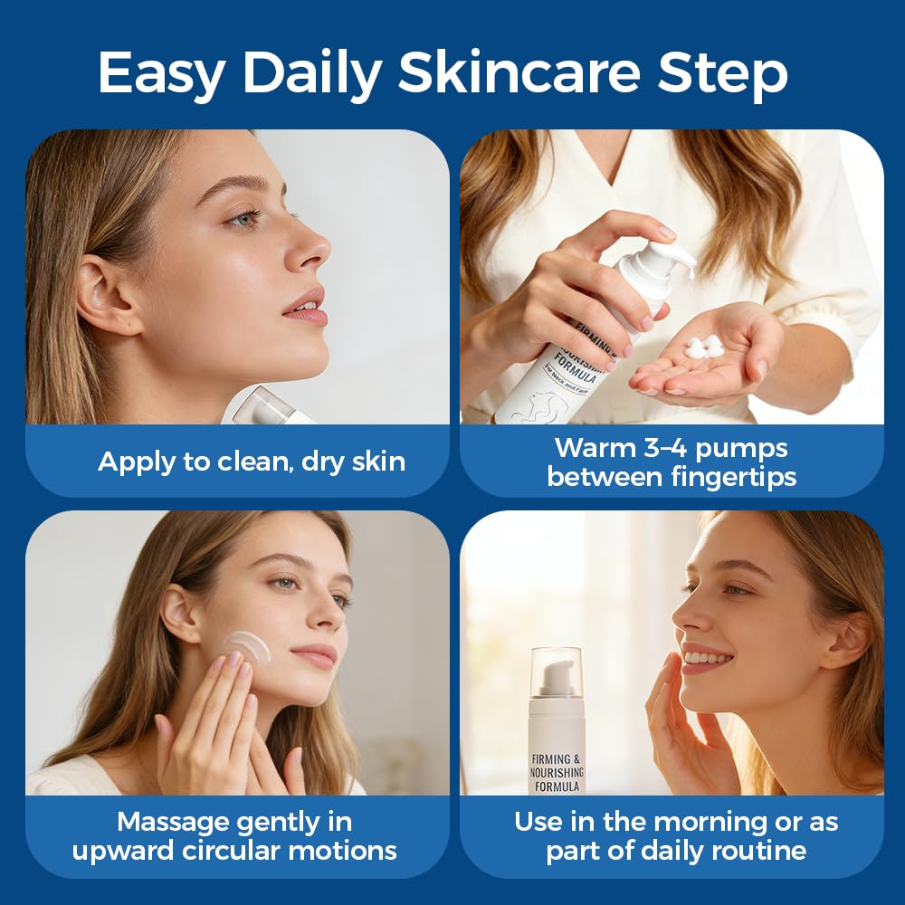 TOGOLIUN cream being smoothed on face and neck to show lifting application benefit