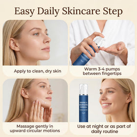TOGOLIUN nightstand lifestyle shot showing calm bedtime skincare ritual