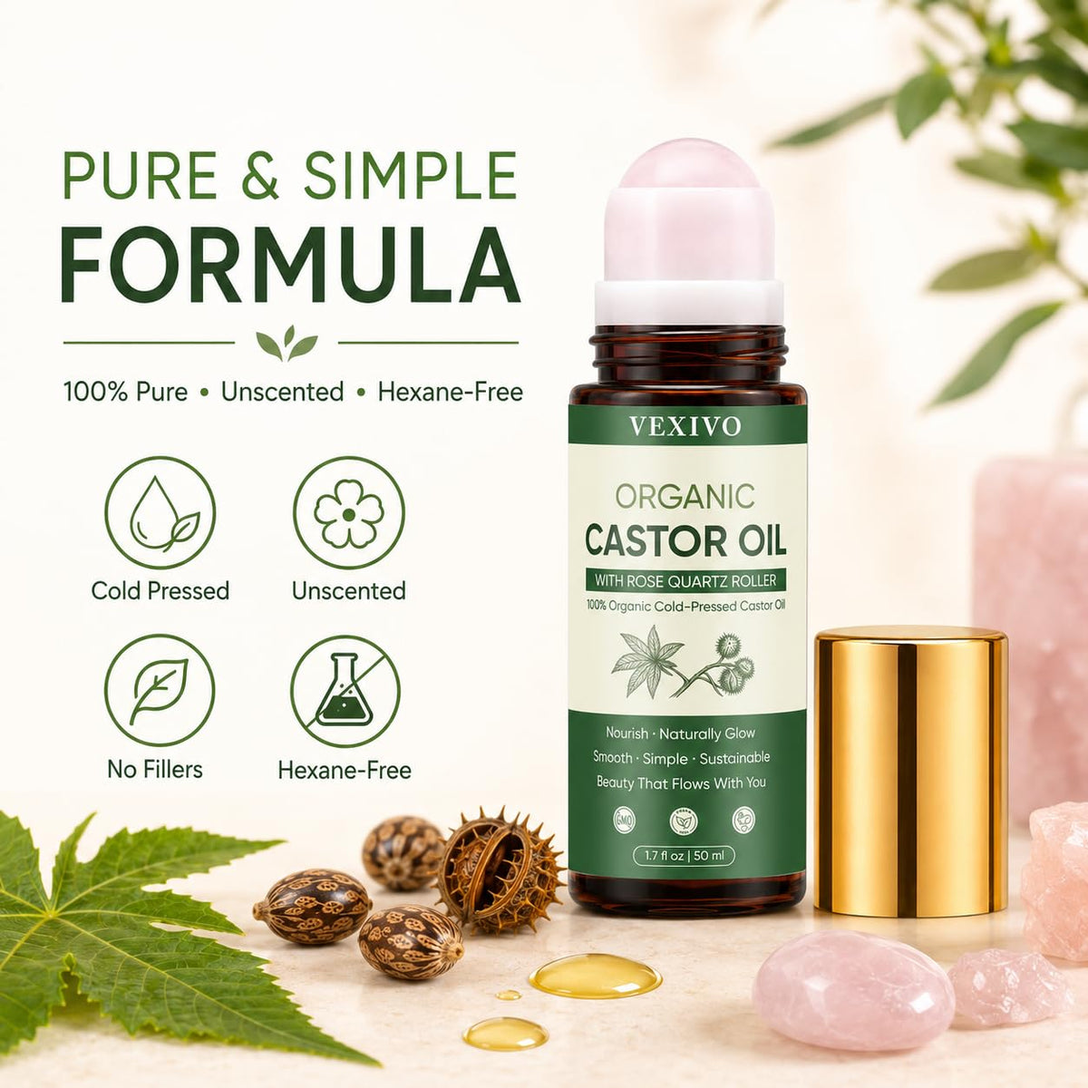 TOGOLIUN Vexivo oil texture drop demonstrating pure cold-pressed viscosity
