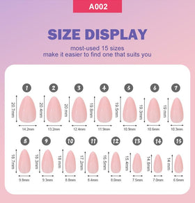 TOGZOM scale comparison with fingers to show short almond size fit