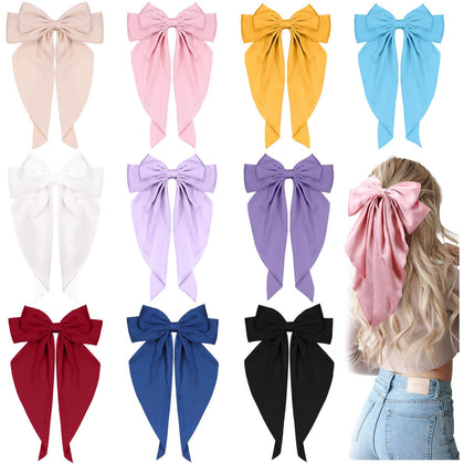 TOKUFAGU front view of ten large neutral bows, adds instant vintage style