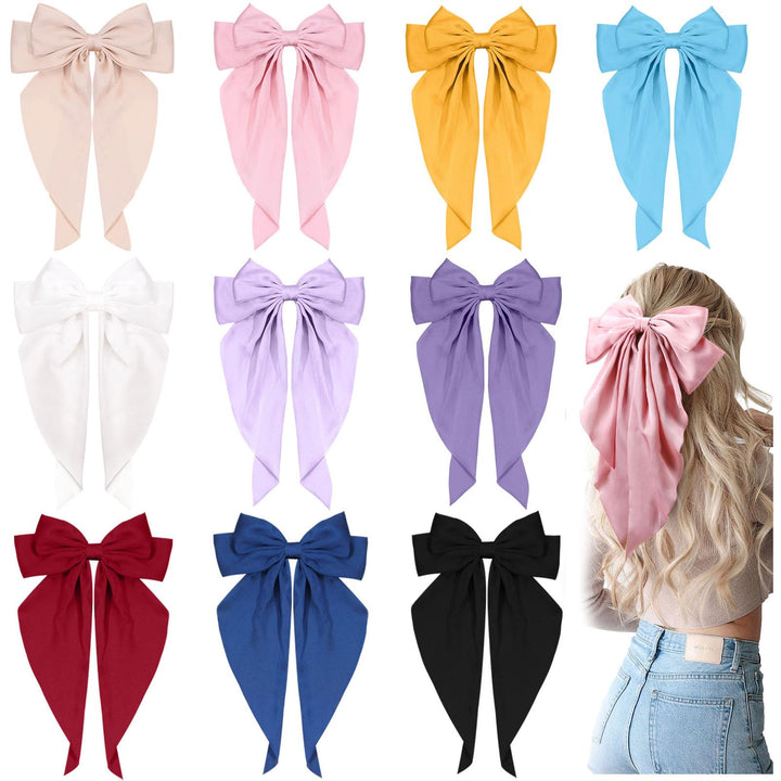 TOKUFAGU front view of ten large neutral bows, adds instant vintage style