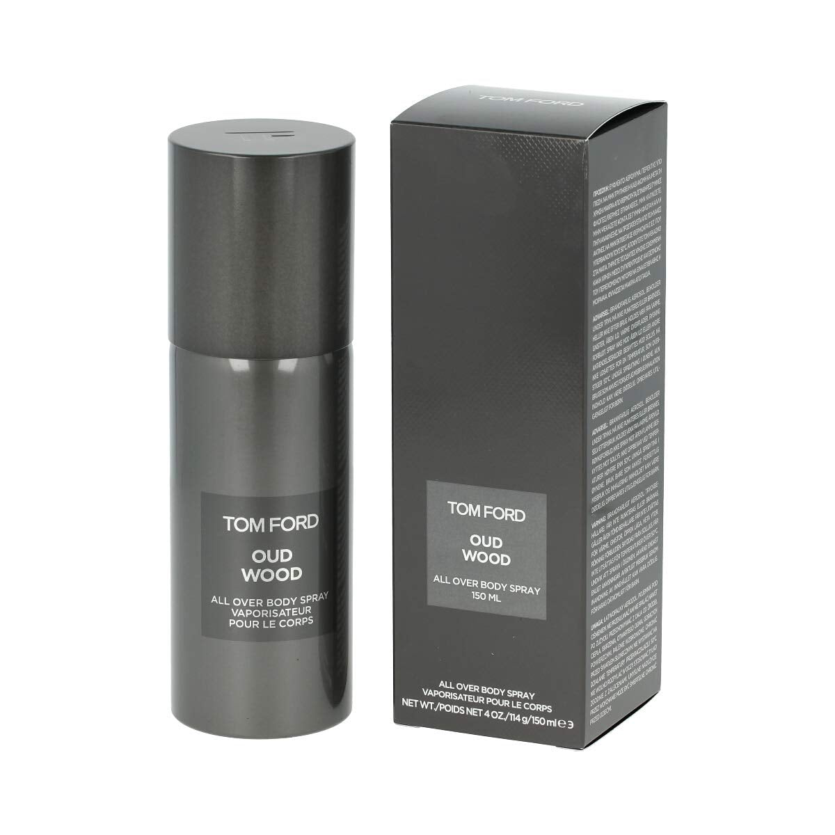Tom Ford Oud Wood mist in use with hand spraying for quick refreshing scent